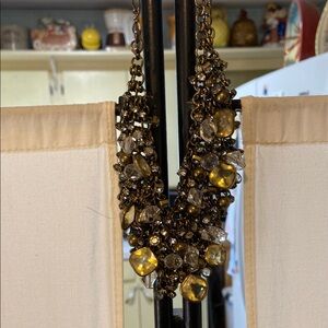 Chunky Gold and Yellow Statement Necklace